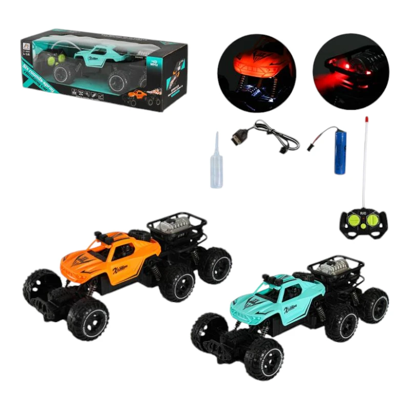 Imagen de CARRO A CONTROL 6 LLANTAS HUMO Y LED RECARGABLE