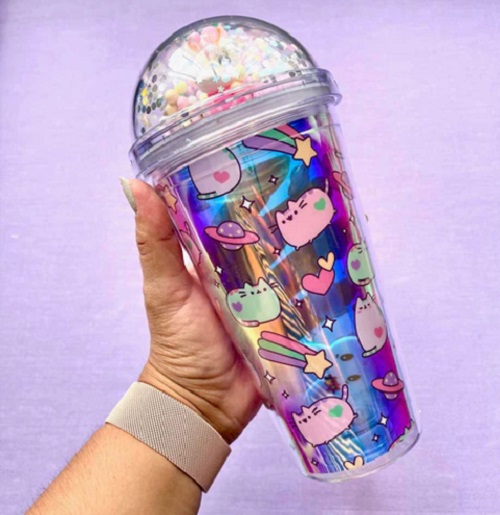 Imagen de PIEZA VASO TAPA BURBUJA CON CONEJO