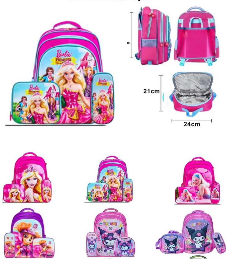 Imagen de COMBO 3 MOCHILA LED PERSONAJES *NIÑA