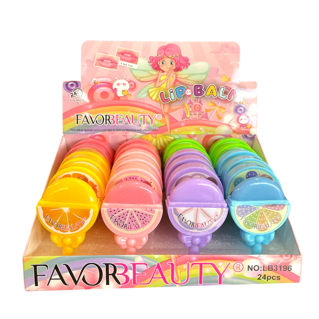 Imagen de CAJA 24 BALSAMO PALETITAS FRUTALES FAVOR BEAUTY LB3196