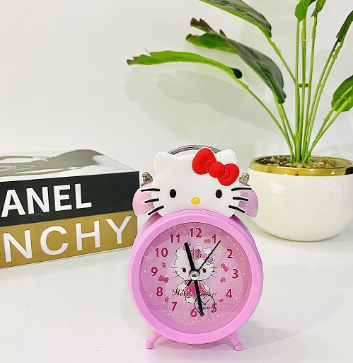 Imagen de RELOJ DESPERTADOR METALICO CAMPANAS HELLO KITY
