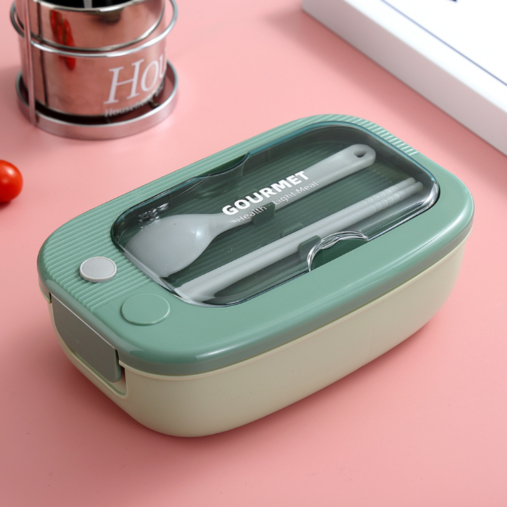 Imagen de CONTENEDOR DE ALIMENTOS GOURMET CON CUBIERTOS