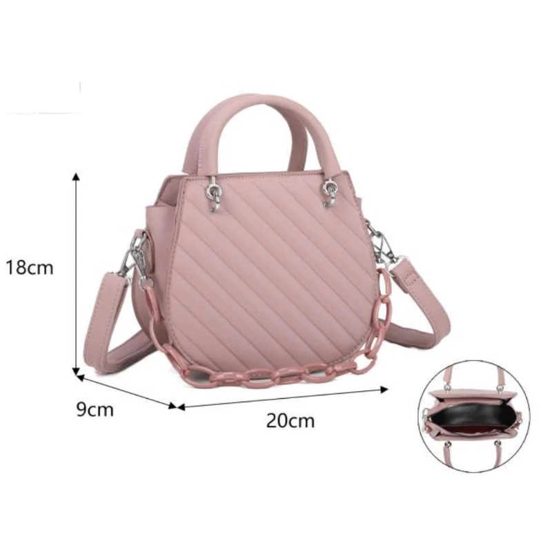 Imagen de BOLSO DE MANO LINEAS CON CADENA