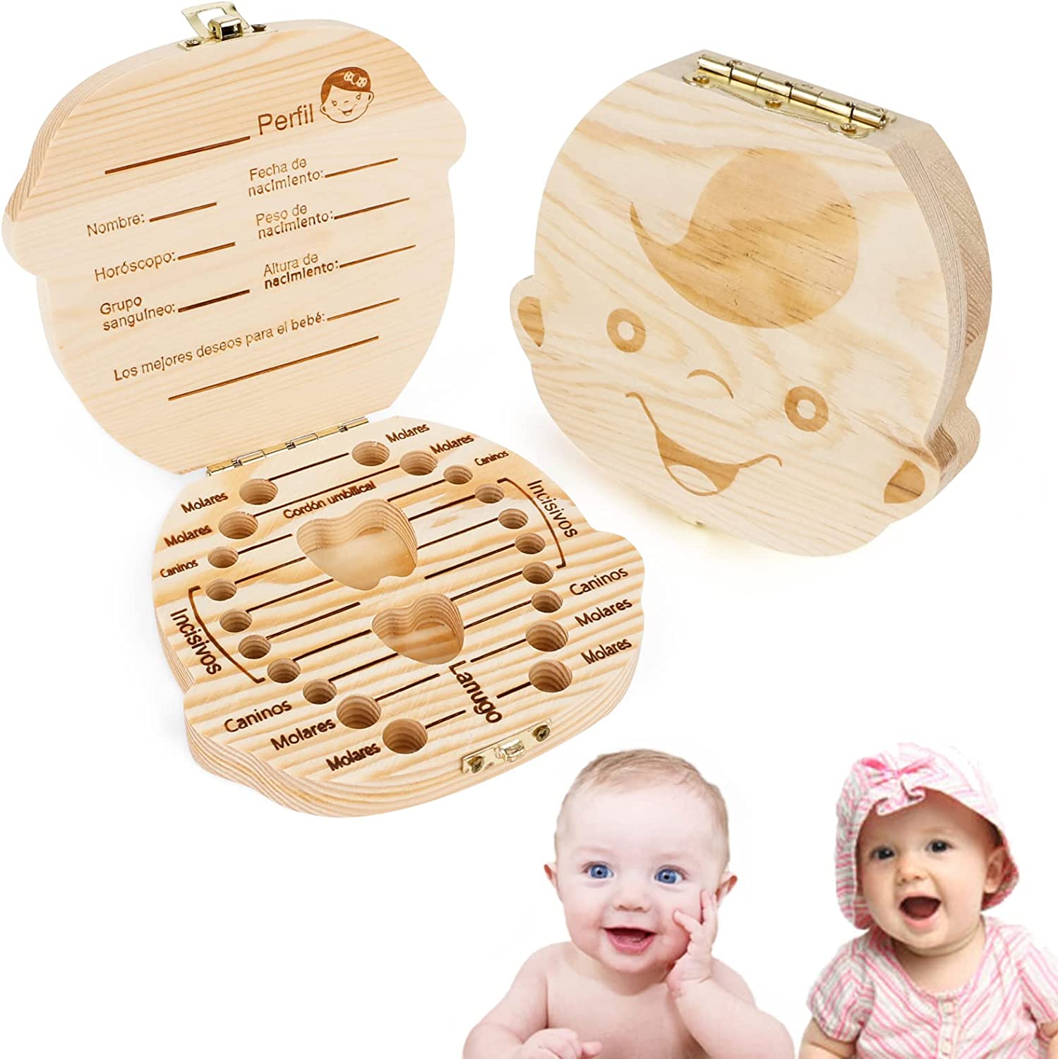 Imagen de ESTUCHE MADERA GUARDA DIENTES INFANTIL