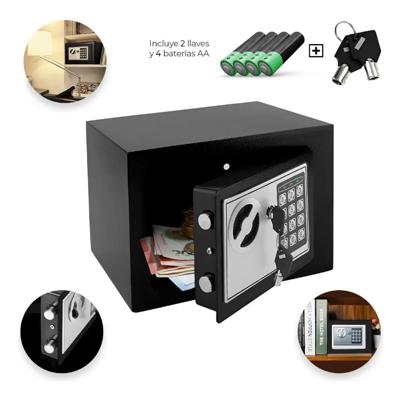 Imagen de CAJA DE SEGURIDAD CON LLAVE Y CONTRASEÑA