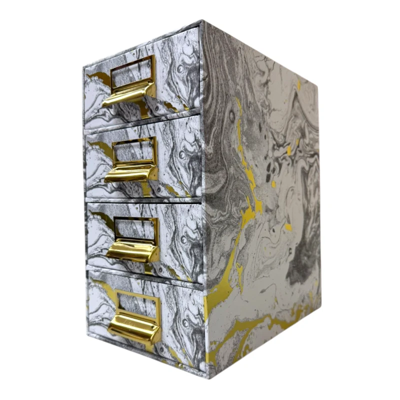 Imagen de CAJONERA 4 NIVELES MARMOLEADO 30x25x17