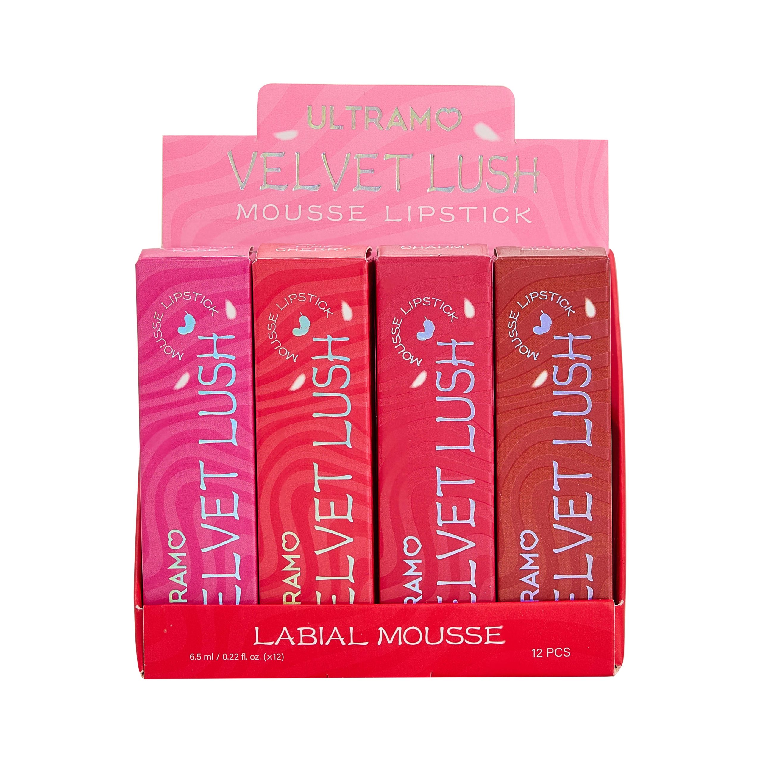 Imagen de CAJA 12 LIPSTICK VELVET LUSH ULTRAMO
