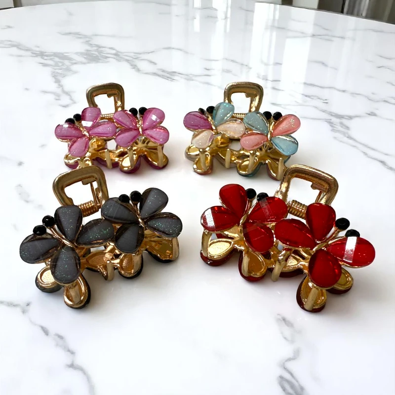 Imagen de 12 BROCHE MARIPOSA METALICO CABELLO 3cm
