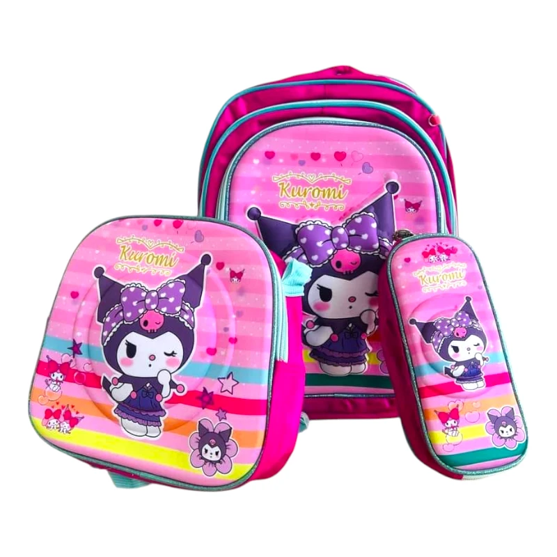 Imagen de COMBO MOCHILA TRIO LED #10 KUROMI