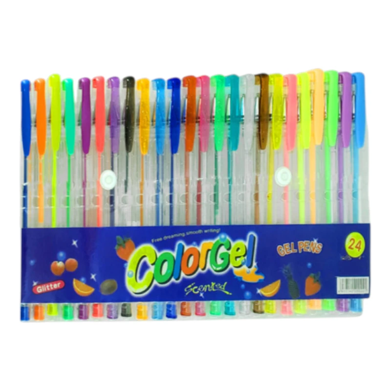 Imagen de PAQ. 24 PLUMA GEL GLITTER CON AROMA