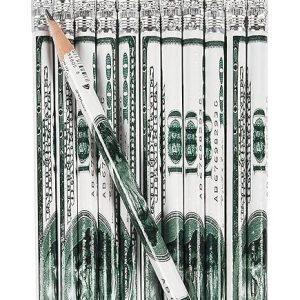 12 LAPIZ ESCOLAR BILLETE DOLLAR