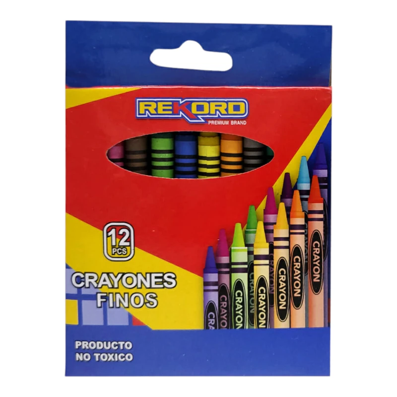 Imagen de PAQ. 12 CRAYONES FINOS REKORD