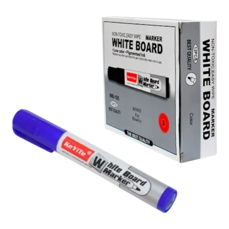 Imagen de CAJA 10 PINTARRON AZUL PARA PIZARRON BLANCO