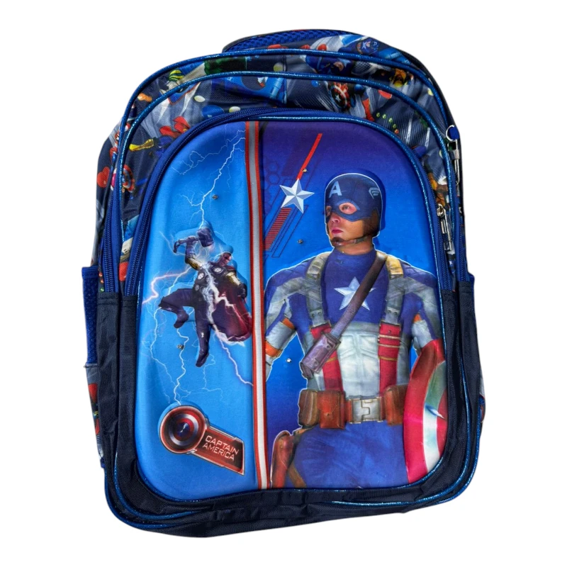 Imagen de COMBO MOCHILA TRIO LED #84 CAPITAN AMERICA 🦄