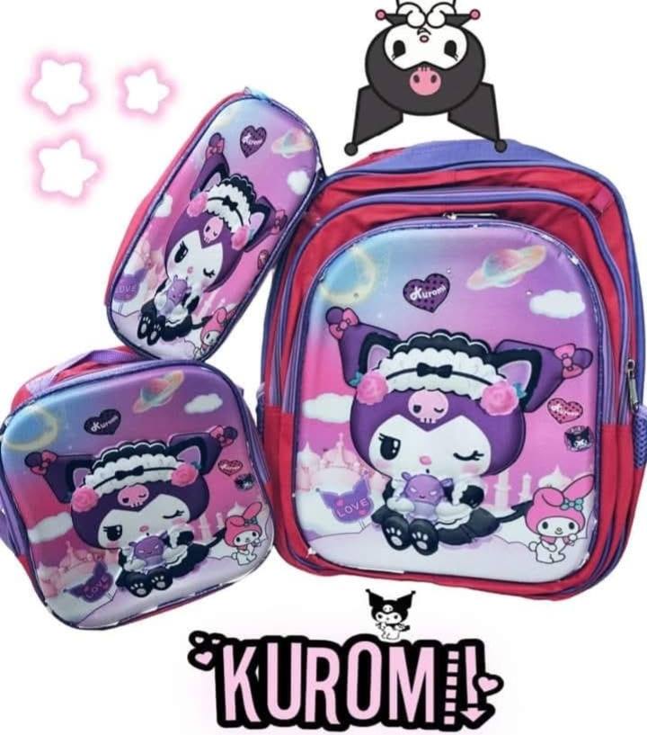 Imagen de COMBO MOCHILA TRIO #78 KUROMI 🦄