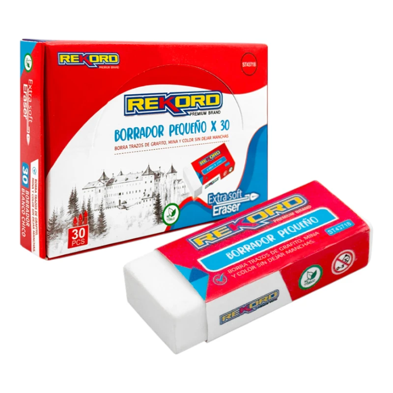 Imagen de CAJA 30 BORRADOR GOMA ESCOLAR REKORD