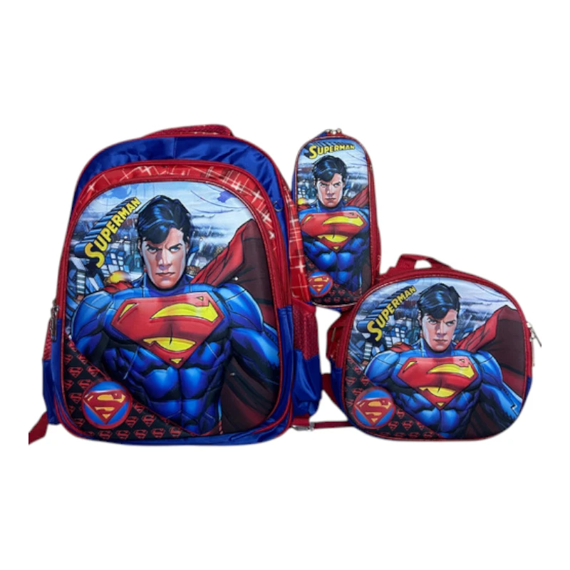 Imagen de COMBO MOCHILA TRIO LED #60 SUPERMAN