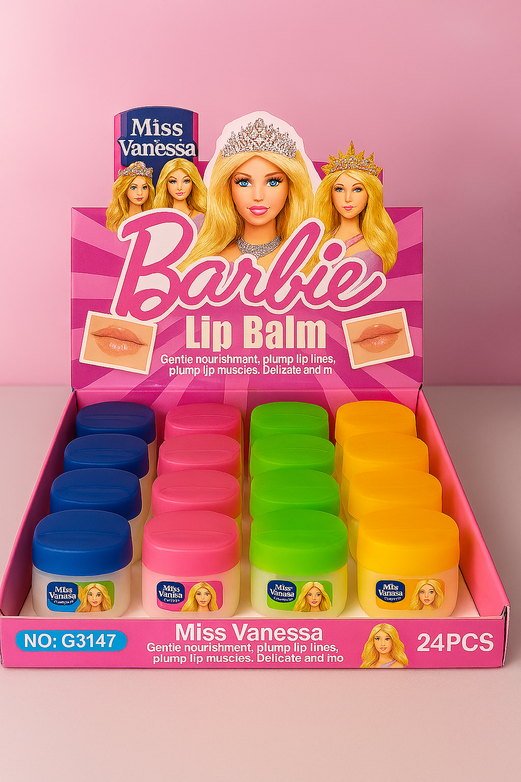 Imagen de CAJA 24 BALSAMO BARBIE 🦄