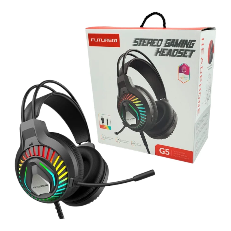Imagen de AUDIFONOS DIADEMA GAMER FUTUREM G5 CON MICRO Y LED