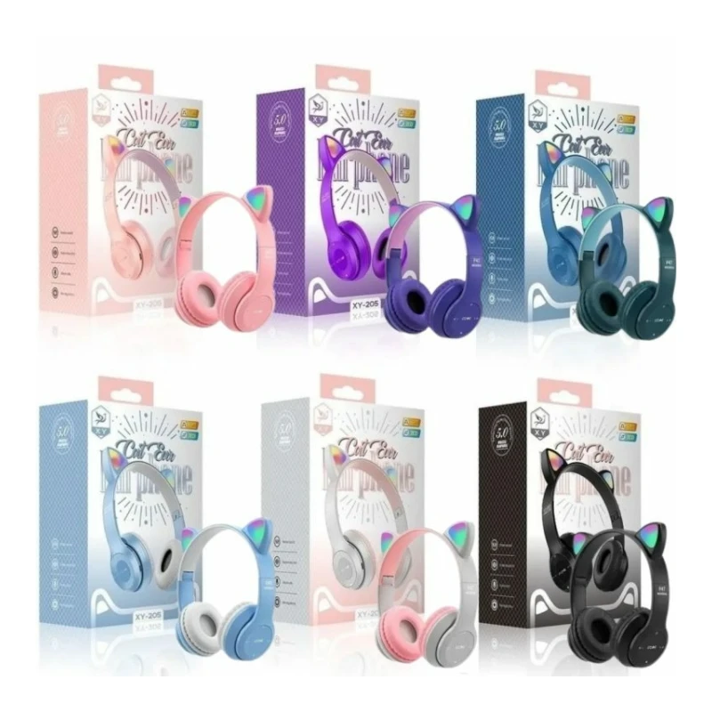 Imagen de AUDIFONO GATO LED BLUETOOTH
