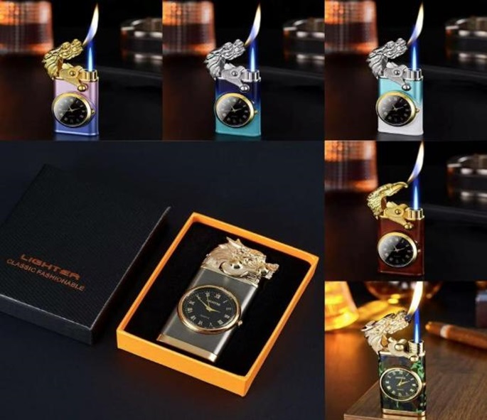 Imagen de ENCENDEDOR DE BOLSILLO CON RELOJ