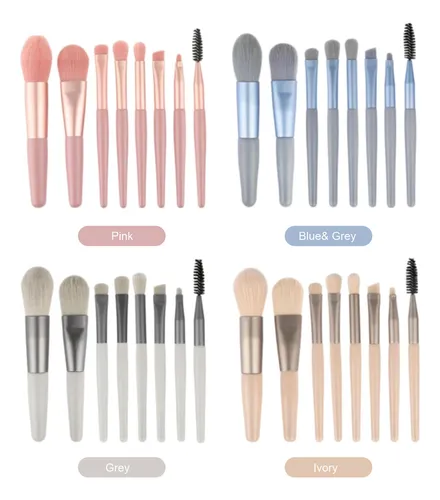 Imagen de 12 SET MINI BROCHAS MAQUILLAJE 8 PZ