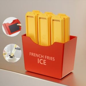 SET MOLDE HIELO FORMA PAPITAS