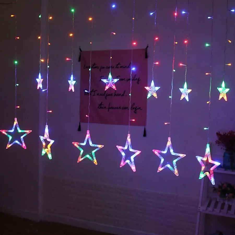 Imagen de SERIE NAVIDEÑA ESTRELLAS CASCADA *MULTICOLOR