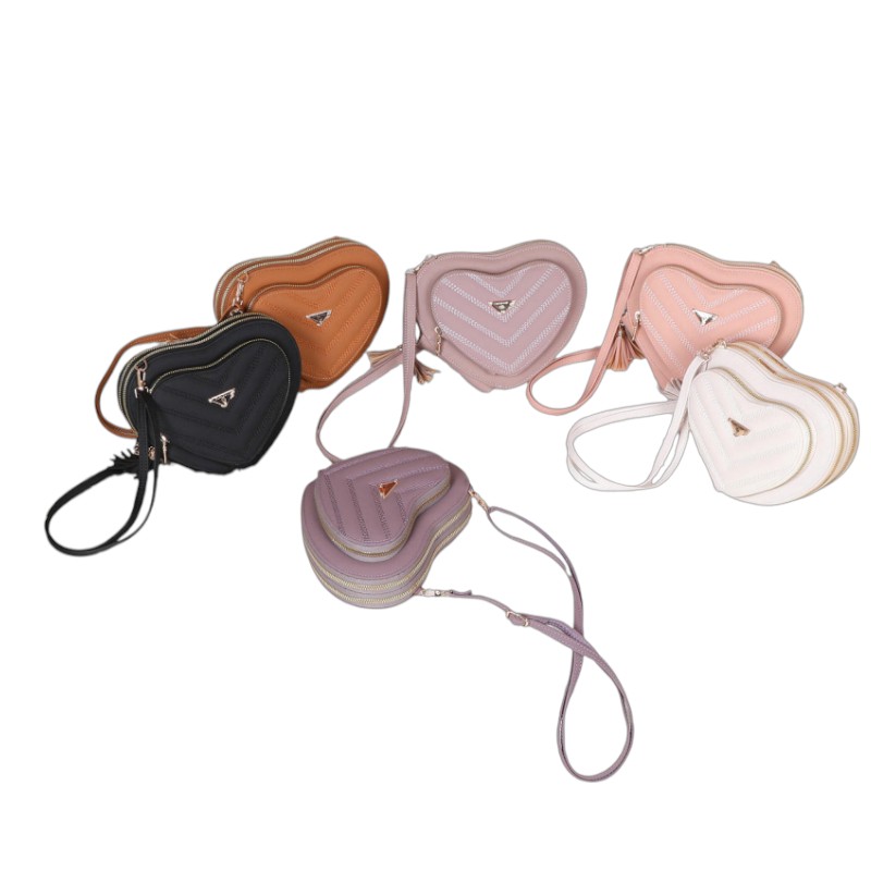 Imagen de BOLSO DAMA CORAZON GRENOBIL 3 CIERRES