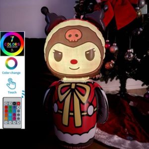 KUROMI INFLABLE NAVIDEÑO 1mt CON LED