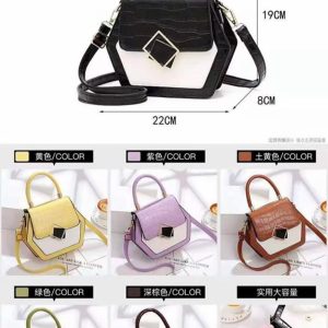 BOLSO DAMA HEXAGONAL BICOLOR