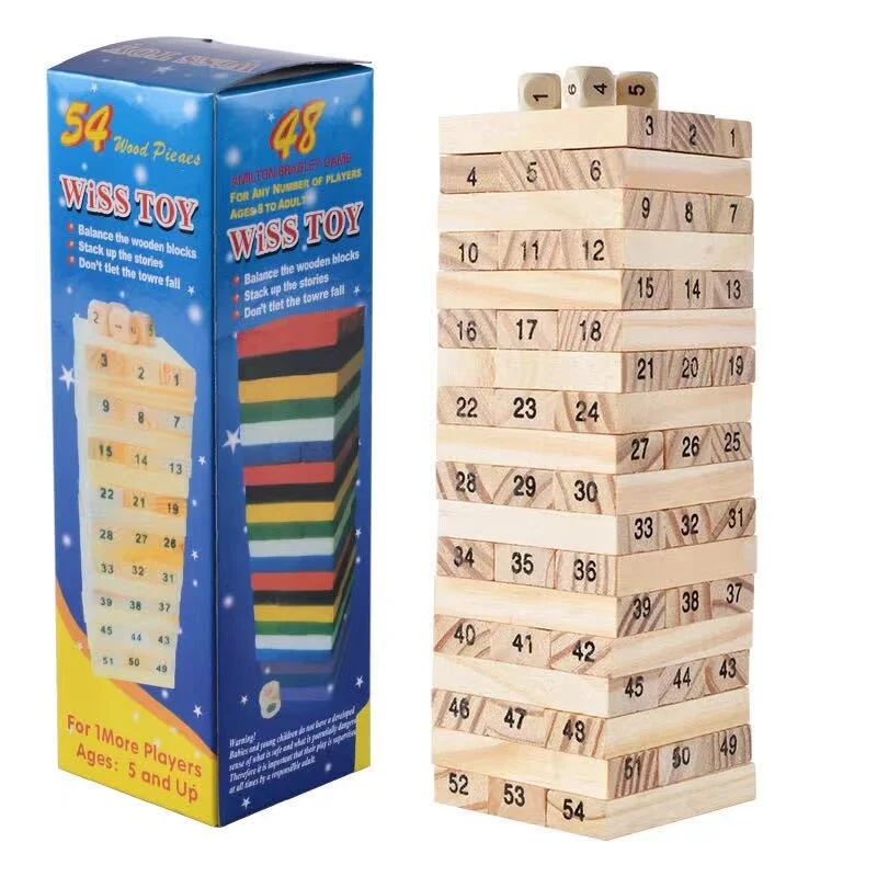 Imagen de JUEGO MADERA 54 PZ TIPO JENGA 22cm