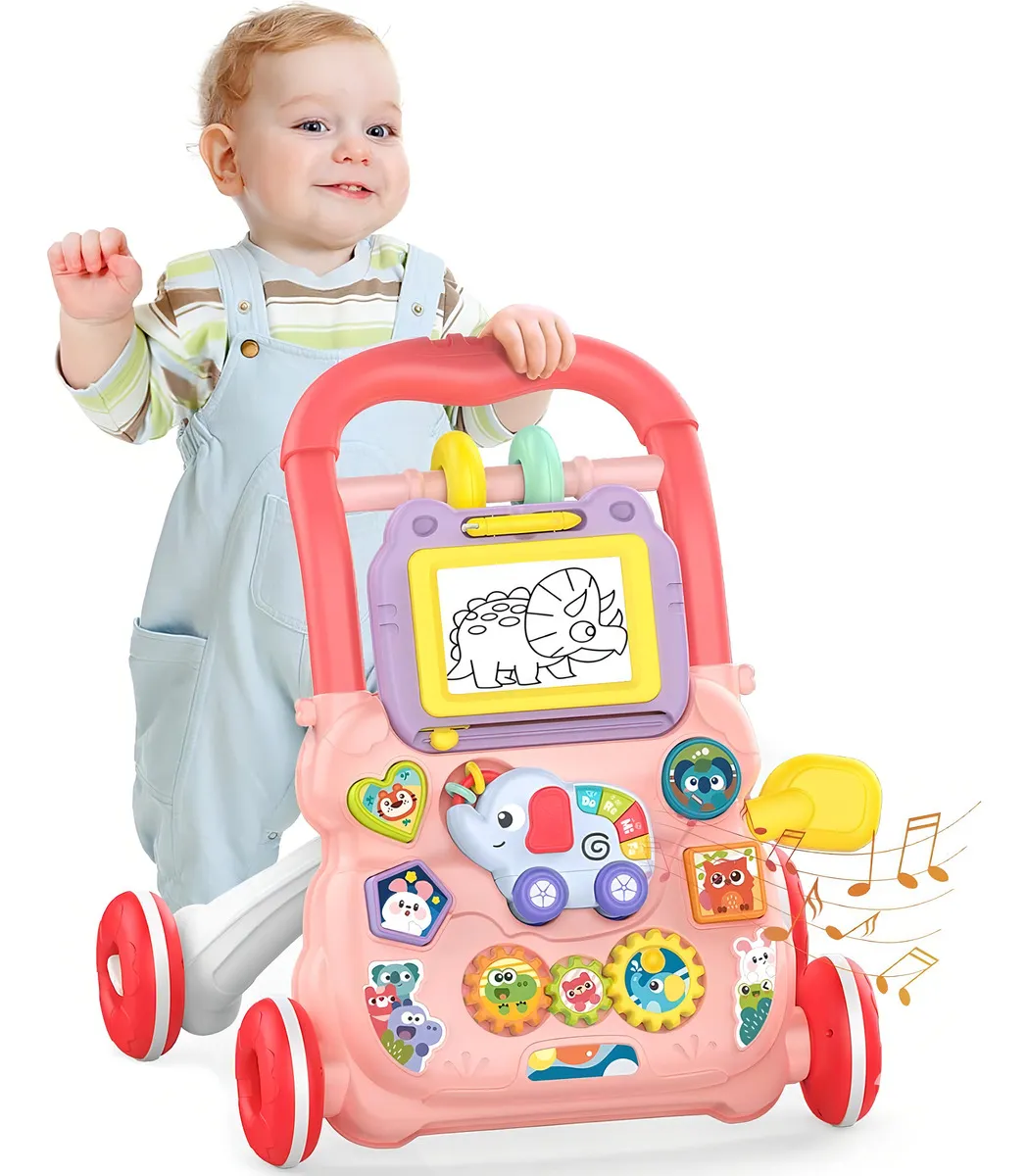 Imagen de CARRITO ANDADOR DIDACTICO MUSIC WALKER *ROSA