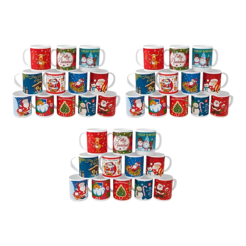 Imagen de CAJA 12 TAZA NAVIDEÑA SURTIDA