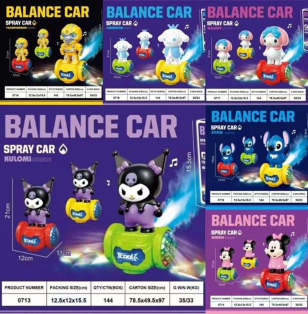 Imagen de PERSONAJE BALANCE CAR LED + HUMO + MUSICA