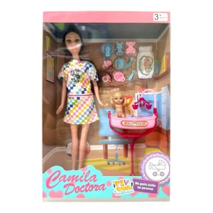 MUÑECA CAMILA DOCTORA CON ACCESORIOS