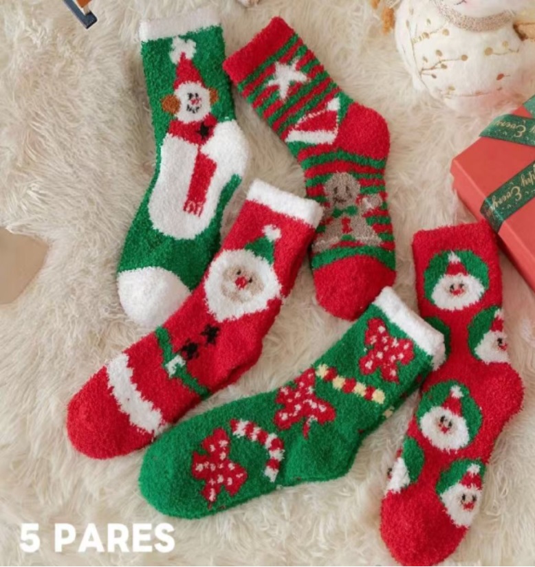 Imagen de PAQ. 5 CALCETINES POLAR NAVIDEÑO