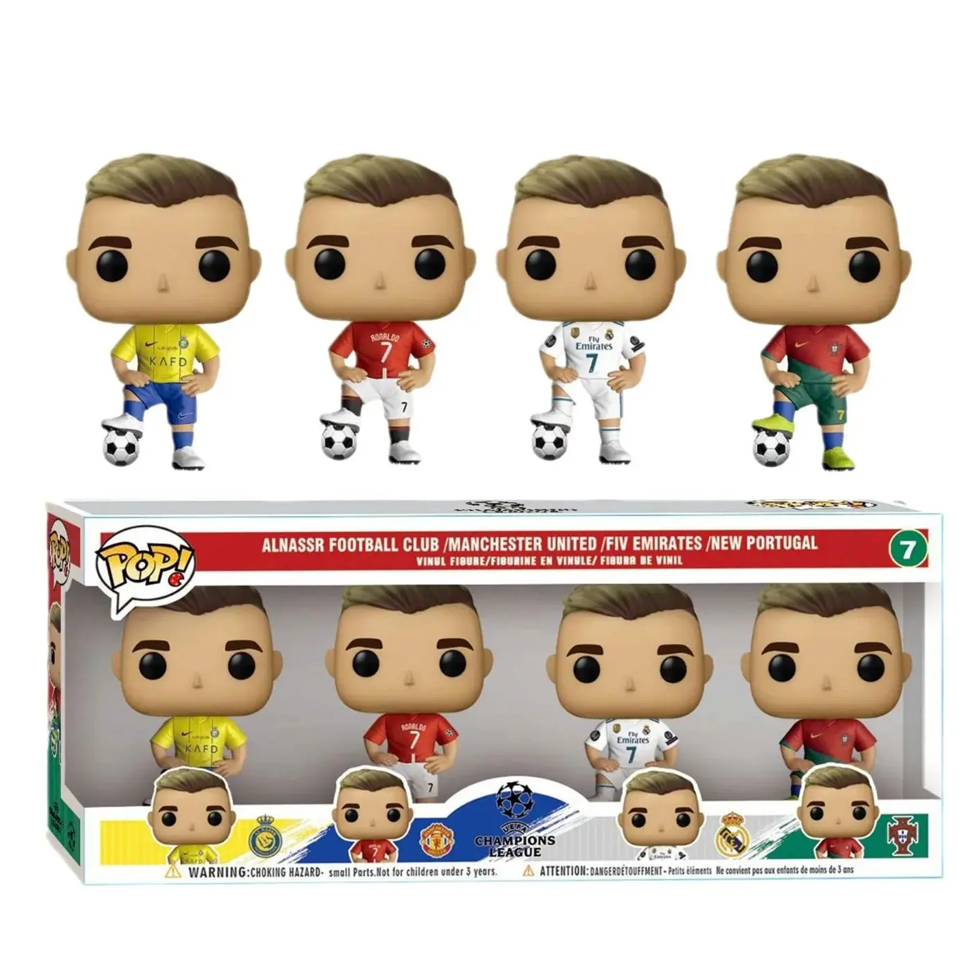 Imagen de SET 4 FIGURA POP *CR7 CRISTIANO RONALDO*