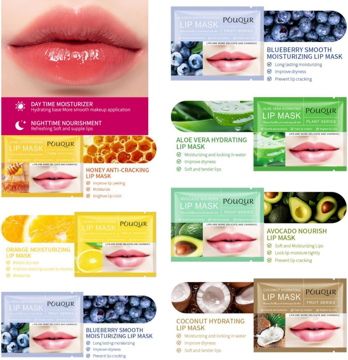 Imagen de PAQ. 50 PARCHE LABIOS HIDRATANTE MIX SABORES