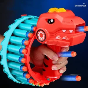 PISTOLA REDONDA DINOSAURIO DARDOS PARA EL BRAZO