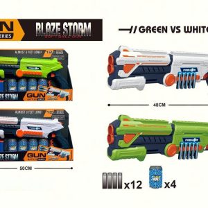 MEGA PISTOLA DARDOS CON LATAS BLAZE STORM