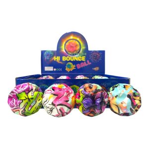 CAJA 12 PELOTA ANTI ESTRES METEORO GRAFFITTI