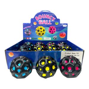 CAJA 12 PELOTA ANTI ESTRES METEORO NEGRO
