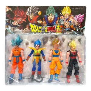 *2 COLECCION 4 FIGURA DRAGON BALL MEDIANA CON LED