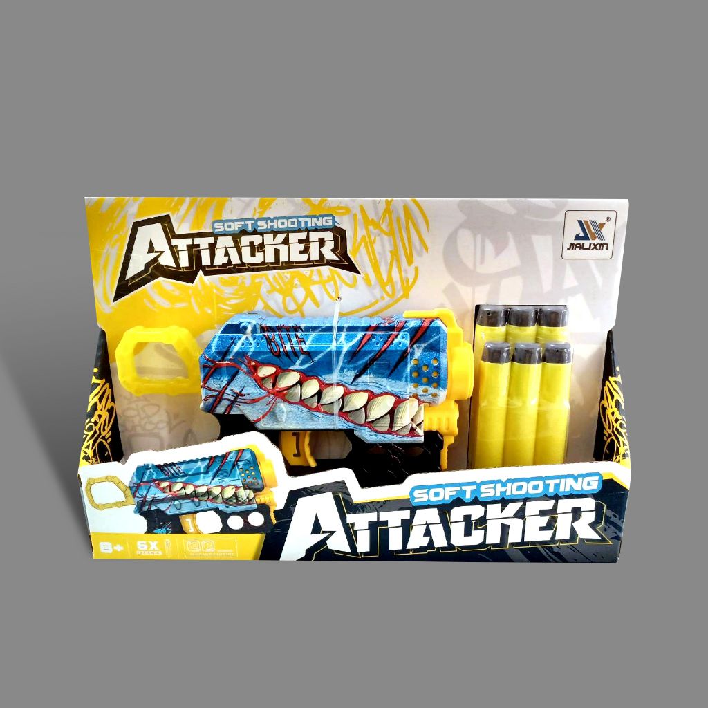 Imagen de MINI PISTOLA DARDOS CON DISEÑOS ATTACKER