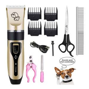 KIT CORTADORA DE PELO MASCOTAS RECARGABLE CON ACCESORIOS