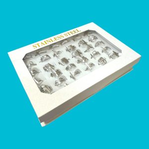 CAJA 36 AÑILLOS CORAZON + PULSO