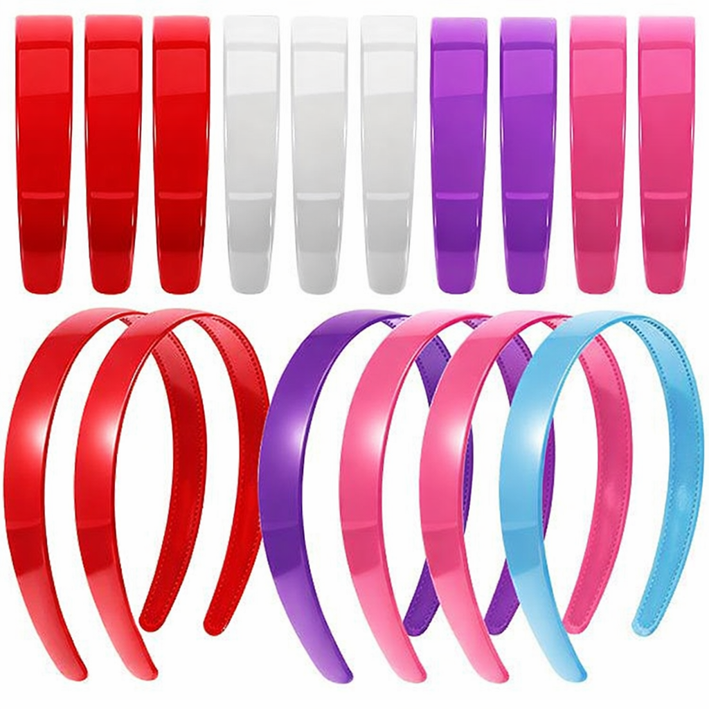 Imagen de DOCENA DIADEMA PLASTICO COLORES