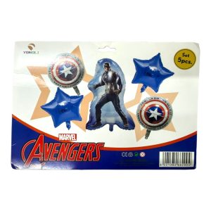 PAQ. 5 GLOBO FIESTA CAPITAN AMERICA MODELO 3