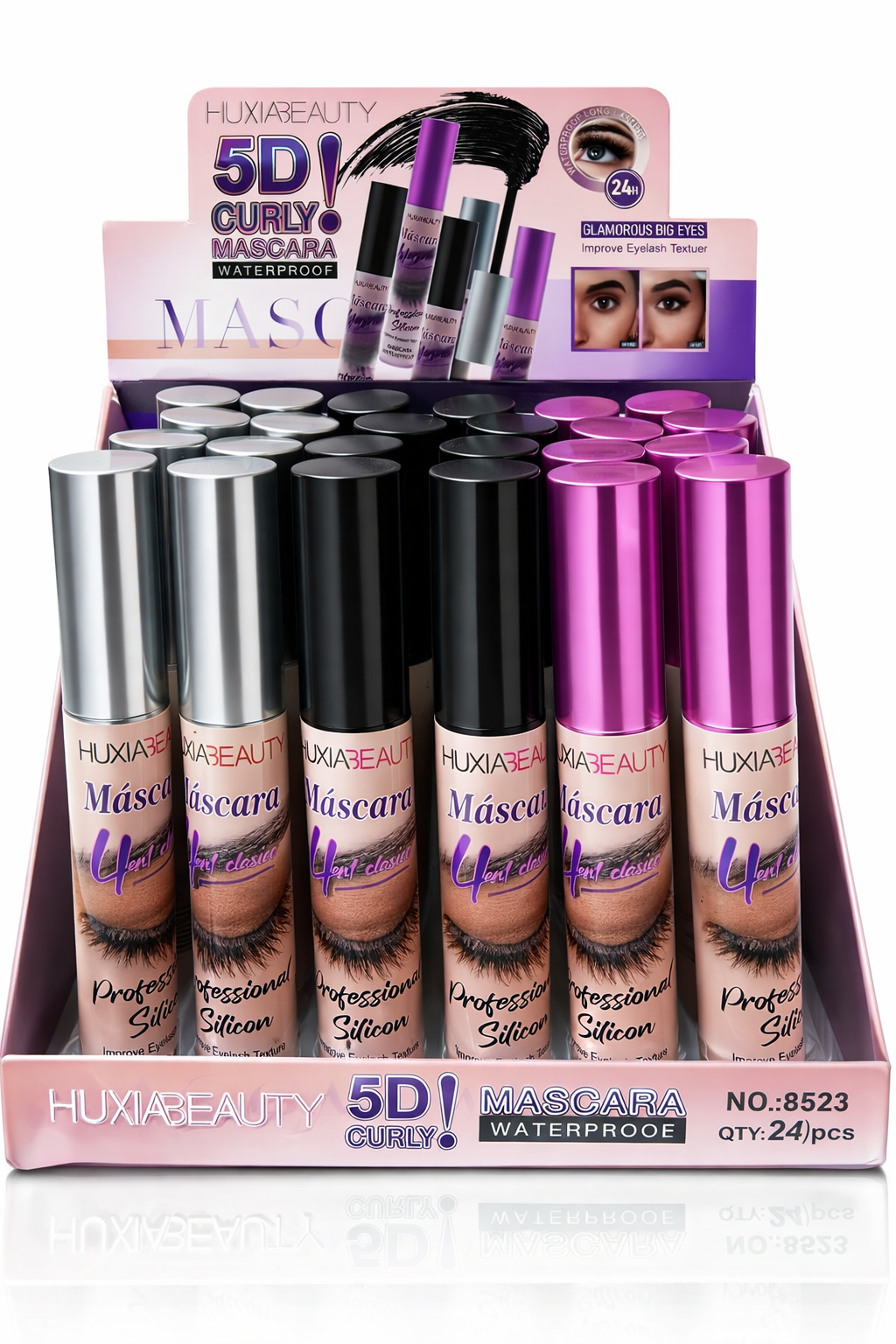 Imagen de CAJA 24 MASCARA PESTAÑA HUXIA PROFESIONAL